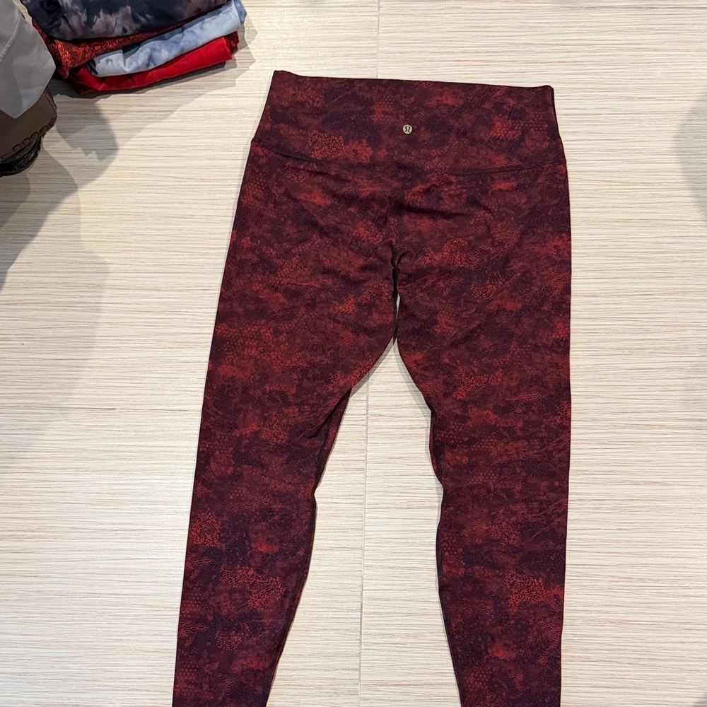 Lulu lemon align darkRed Patterned Leggings